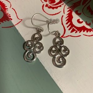 Sterling silver swirl ear hooks
